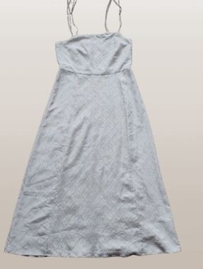 New Line & Dot‎ Maxi Dress Small Beige Textured Strappy
